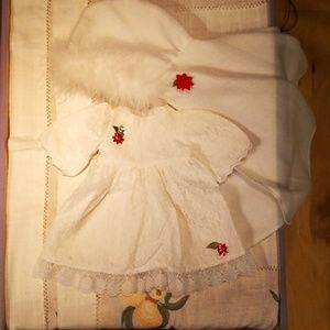 American Girl Doll White Christmas Dress and Cloak